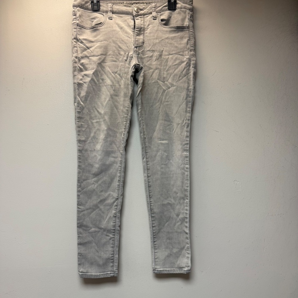 American Eagle Jeggings Womens 10 Regular Grey Excellent Super Stretch Denim